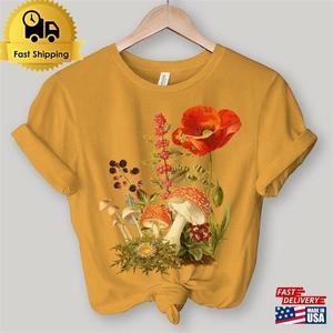 Mushroom Wildflower Shirt Wild Flower Cottagecore Pop Mushroom